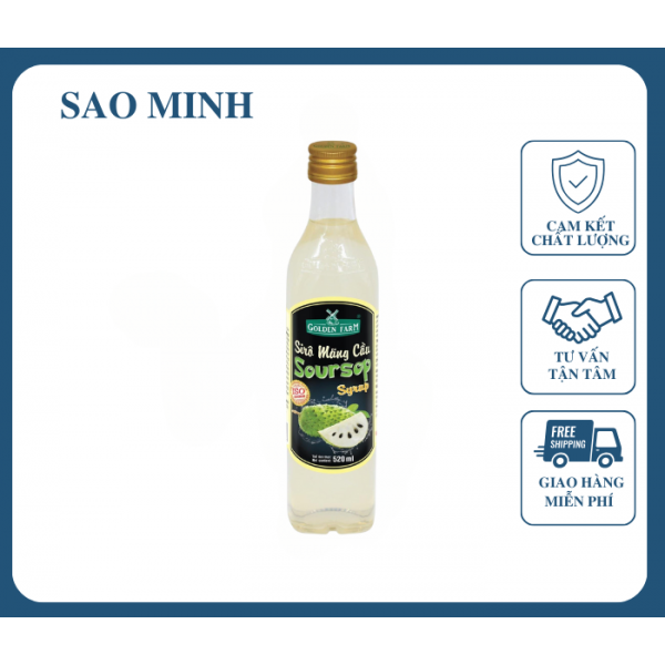 Syrup Golden Farm Mẵng Cầu 520ML